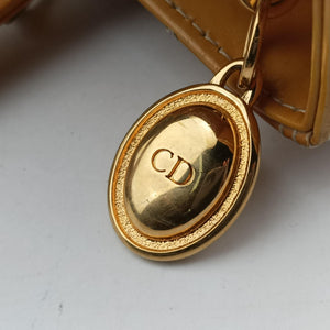 Pre-owned Christian Dior Lady Dior Beige Patent handbag | stylenewstar