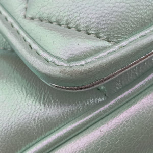 Pre-owned Gucci GG Marmont Green Leather 739682 shoulderbag | stylenewstar