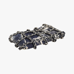 Pre-owned Chanel Tech Me Out phone case Navy x White Canvas AP1161 shoulderbag | stylenewstar