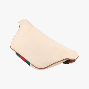 Pre-owned Gucci Sherry Vintage Beige×Brown Canvas × Leather 575082 bum bag/waist bag | stylenewstar