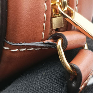 Vintage Celine Oval Purse Cuir Triomphe Brown Leather shoulderbag | stylenewstar