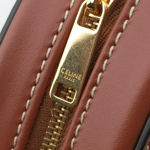 Vintage Celine Oval Purse Cuir Triomphe Brown Leather shoulderbag | stylenewstar