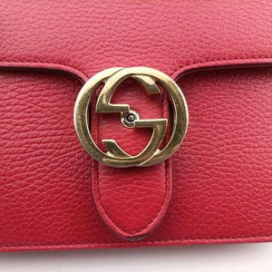 Vintage Gucci Interlocking G Red Leather 510304 shoulderbag | stylenewstar