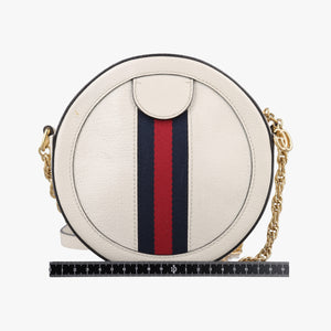 Pre-owned Gucci Ophidia White Leather 550618 crossbodybag | stylenewstar