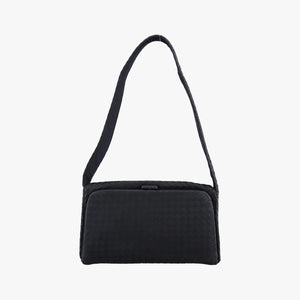 Secondhand Bottega Veneta Intrecciato Black silk clutchbag | stylenewstar