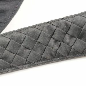 Secondhand Bottega Veneta Intrecciato Black silk clutchbag | stylenewstar
