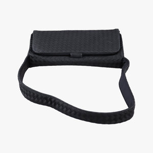 Secondhand Bottega Veneta Intrecciato Black silk clutchbag | stylenewstar