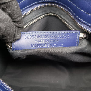 Pre-owned Balenciaga Classic City Mini Blue Leather shoulderbag | stylenewstar
