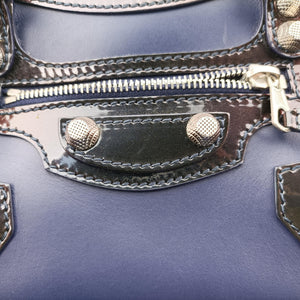 Pre-owned Balenciaga Classic City Mini Blue Leather shoulderbag | stylenewstar