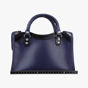 Pre-owned Balenciaga Classic City Mini Blue Leather shoulderbag | stylenewstar