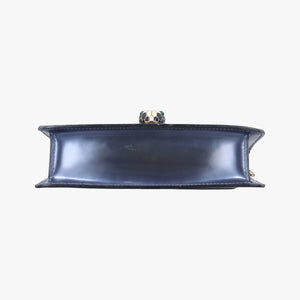 Pre-owned Bvlgari SERPENTI FOREVER Blue Patent shoulderbag | stylenewstar