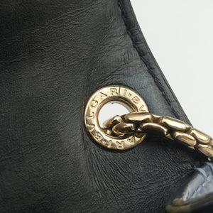 Pre-owned Bvlgari SERPENTI FOREVER Blue Patent shoulderbag | stylenewstar