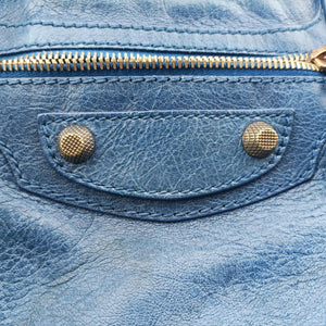 Secondhand Balenciaga The Velo Blue Lambskin shoulderbag | stylenewstar