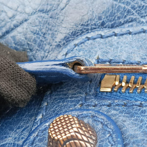 Secondhand Balenciaga The Velo Blue Lambskin shoulderbag | stylenewstar