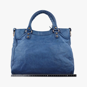 Secondhand Balenciaga The Velo Blue Lambskin shoulderbag | stylenewstar
