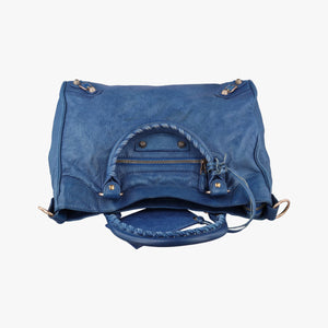 Secondhand Balenciaga The Velo Blue Lambskin shoulderbag | stylenewstar