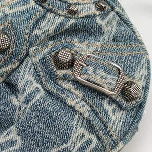 Secondhand Balenciaga Le Cagole mini Blue denim shoulderbag | stylenewstar