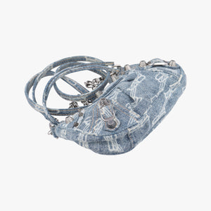 Secondhand Balenciaga Le Cagole mini Blue denim shoulderbag | stylenewstar
