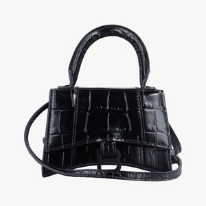 Vintage Balenciaga Hourglass Black Leather 637372 shoulderbag | stylenewstar