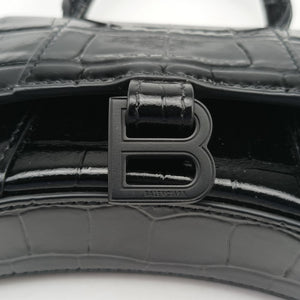 Vintage Balenciaga Hourglass Black Leather 637372 shoulderbag | stylenewstar