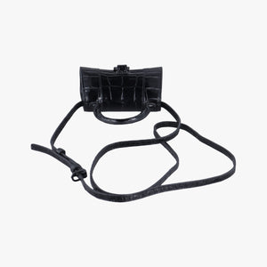Vintage Balenciaga Hourglass Black Leather 637372 shoulderbag | stylenewstar