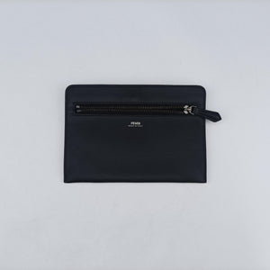 Pre-owned Fendi Dotcom Click Small Red × Black Suede × Leather 8BN299 shoulderbag | stylenewstar