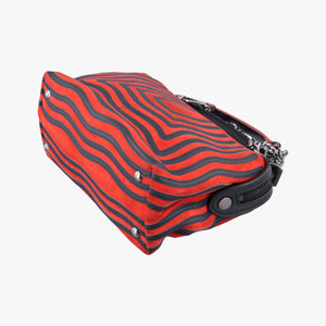 Pre-owned Fendi Dotcom Click Small Red × Black Suede × Leather 8BN299 shoulderbag | stylenewstar