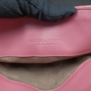 Pre-owned Bottega Veneta Intrecciato Olimpia Pink lambskin shoulderbag | stylenewstar