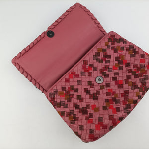 Pre-owned Bottega Veneta Intrecciato Olimpia Pink lambskin shoulderbag | stylenewstar