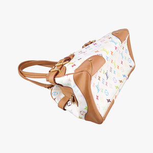 Secondhand Louis Vuitton CLAUDIA white Monogram Multicolor M40193 handbag | stylenewstar