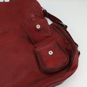 Pre-owned Christian Dior Gaucho Red Leather shoulderbag | stylenewstar