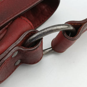 Pre-owned Christian Dior Gaucho Red Leather shoulderbag | stylenewstar
