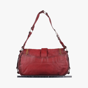 Pre-owned Christian Dior Gaucho Red Leather shoulderbag | stylenewstar