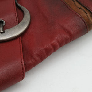 Pre-owned Christian Dior Gaucho Red Leather shoulderbag | stylenewstar