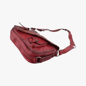 Pre-owned Christian Dior Gaucho Red Leather shoulderbag | stylenewstar