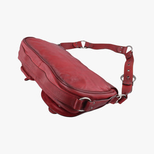 Pre-owned Christian Dior Gaucho Red Leather shoulderbag | stylenewstar