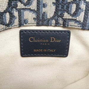 Pre-owned Christian Dior Saddle Navy Jacquard×Leather bum bag/waist bag | stylenewstar
