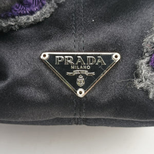Pre-owned Prada Ring Bag Black silk handbag | stylenewstar
