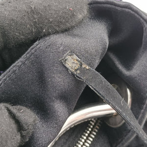 Pre-owned Prada Ring Bag Black silk handbag | stylenewstar