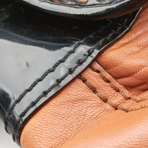Pre-owned Fendi B Bag Black×Brown Leather×patent 8BN166 handbag | stylenewstar