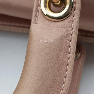 Pre-owned Christian Dior Lady Dior Pink Satin handbag | stylenewstar