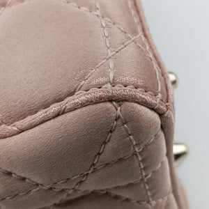 Pre-owned Christian Dior Lady Dior Pink Satin handbag | stylenewstar
