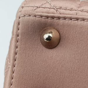 Pre-owned Christian Dior Lady Dior Pink Satin handbag | stylenewstar