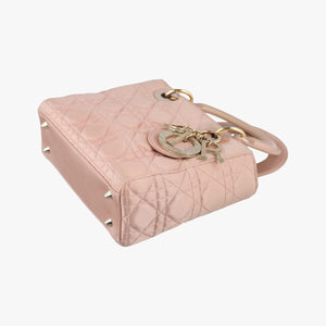 Pre-owned Christian Dior Lady Dior Pink Satin handbag | stylenewstar