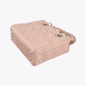 Pre-owned Christian Dior Lady Dior Pink Satin handbag | stylenewstar