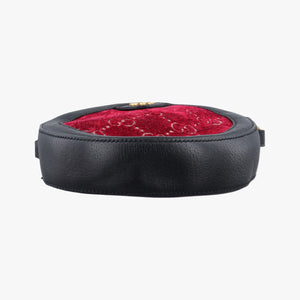 Pre-owned Gucci Ophidia Red×black velour×Leather 574978 shoulderbag | stylenewstar