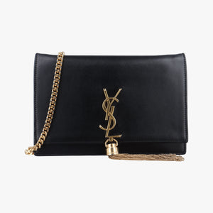 Pre-owned Yves Saint Laurent KATE Black Leather 452159 shoulderbag | stylenewstar