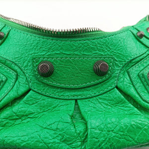 Pre-owned Balenciaga Le Cagole Green lambskin shoulderbag | stylenewstar