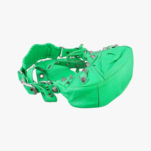 Pre-owned Balenciaga Le Cagole Green lambskin shoulderbag | stylenewstar