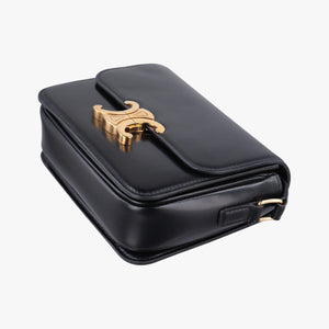 Pre-owned Celine Triomphe Black Leather shoulderbag | stylenewstar